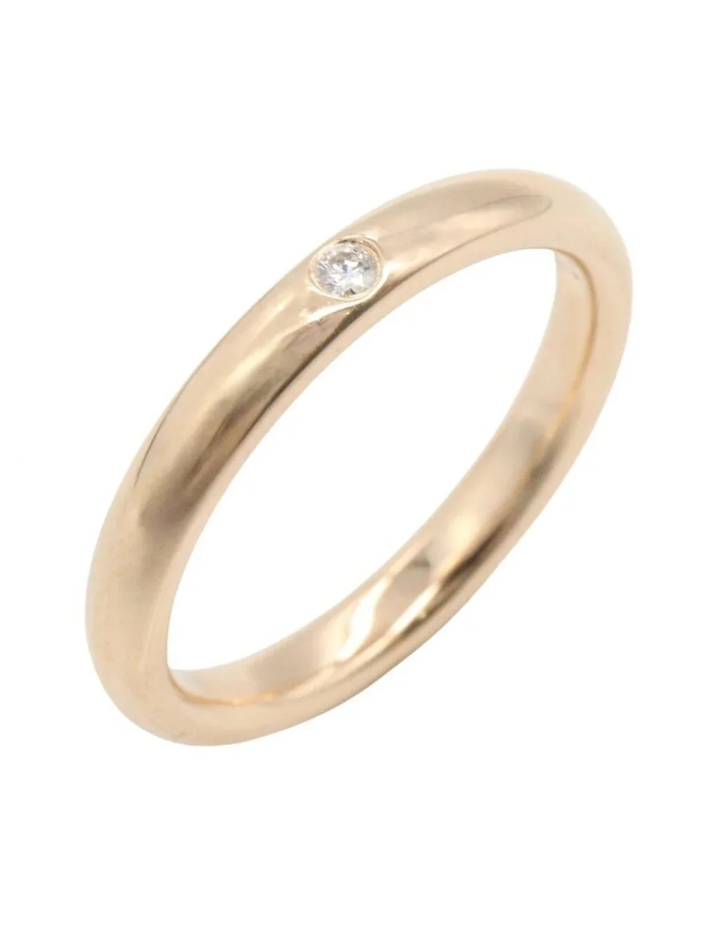 Tiffany & Co Ring Band 18k Pink Gold Diamond